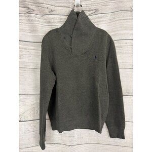Mens Polo By Ralph Lauren Green Funnel Neck Sweater Size M